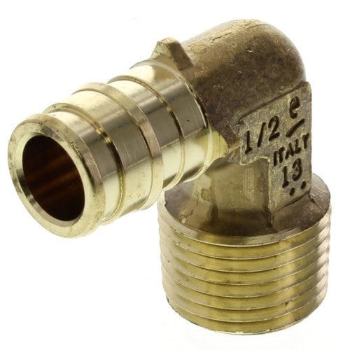 5/8" Expansion PEX x 3/4" MIP Elbow - Lead Free Brass
