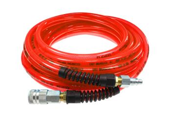 CO PFE6100TRS59C Flexeel Hose, 3/8" x 100', Strain Relief Fittings, 3/8" Automotive Coupler & Connector, Transparent Red