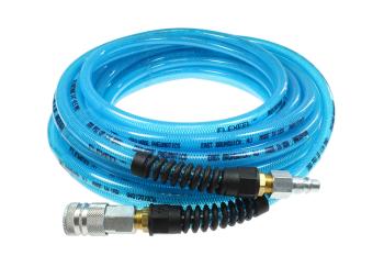 CO PFE6050TS59C Flexeel Hose, 3/8" x 50', Strain Relief Fittings, 3/8" Automotive Coupler & Connector, Transparent Blue