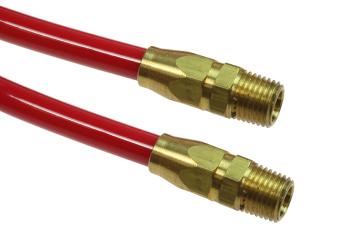 CO PR38-504-R Flexcoil, 3/8" ID x 50', 1/4" MPT Rigid Reusable, Red