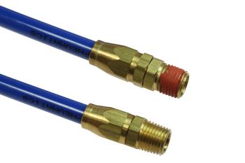 CO PR38-30A-B Flexcoil, 3/8" ID x 30', 3/8" MPT Rigid & Swivel, Dark Blue