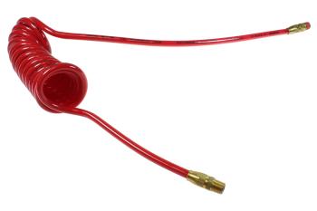 CO PR38-254A-R Flexcoil, 3/8" ID x 25', 1/4" MPT Rigid & Swivel, Red