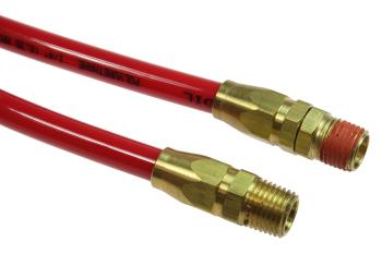CO PR38-304A-R Flexcoil, 3/8" ID x 30', 1/4" MPT Rigid & Swivel, Red