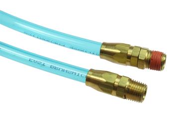 CO PR14-15A-T Flexcoil 1/4" ID x 15' 1/4" MPT Swivel x Rigid Transparent Blue