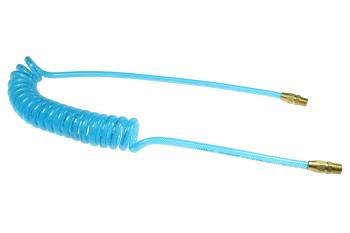 CO PRE38-15-T Flexeel Coil, 3/8" ID x 15', 3/8" MPT Rigid, Transparent Blue