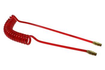 CO PRE38-25-TR Flexeel Coil, 3/8" ID x 25', 3/8" MPT Rigid, Transparent Red