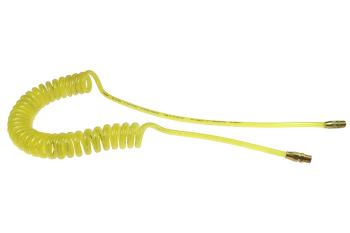 CO PRE38-20-TY Flexeel Coil, 3/8" ID x 20', 3/8" MPT Rigid, Transparent Yellow