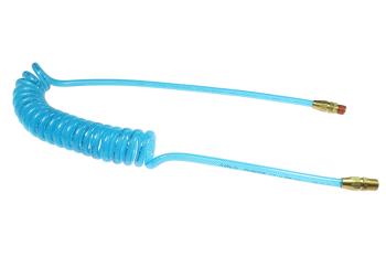 CO PRE38-254A-T Flexeel Coil, 3/8" ID x 25', 1/4" MPT Rigid & Swivel, Transparent Blue
