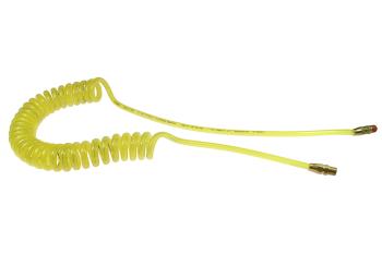 CO PRE38-25A-TY Flexeel Coil, 3/8" ID x 25', 3/8" MPT Rigid & Swivel, Transparent Yellow