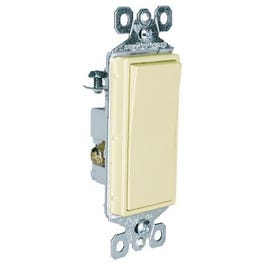 3-Way Decorator Wall Switch, 15A,Ivory
