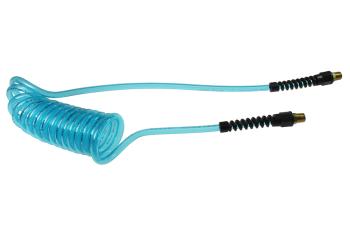 CO PU14-206-T Flexcoil 1/4" ID x 20' 3/8" MPT Rigid Transparent Blue