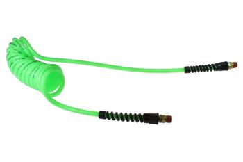 CO PU38-104-G Flexcoil 3/8" ID x 10' 1/4" MPT Rigid Neon Green