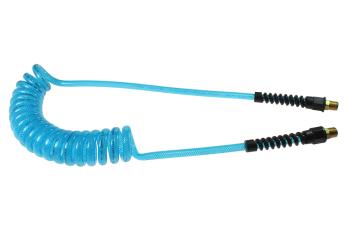CO PUE38-20-T Flexeel Coil, 3/8" ID x 20', 3/8" MPT Rigid, Transparent Blue