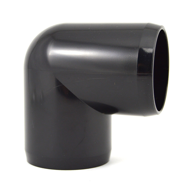 1-1/2" PVC 90-Degree Elbow Furniture Grade - Black