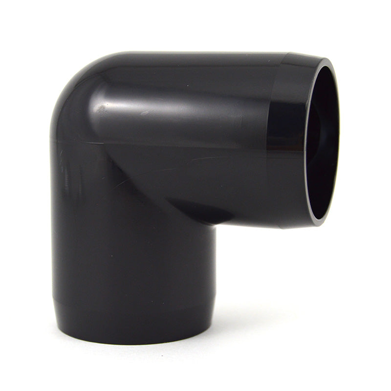 1-1/4" PVC 90-Degree Elbow Furniture Grade - Black