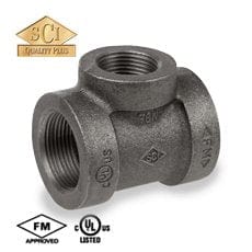 3/4" 125 WSP Cast Iron Threaded Tee