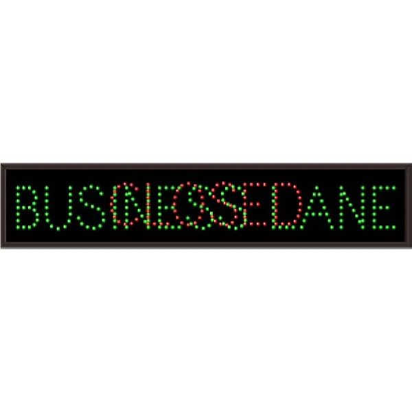 Signal-Tech 24462 TCL734GR-F336/120-277VAC BUSINESS LANE | CLOSED Outdoor Blank-out LED Direct-view Sign