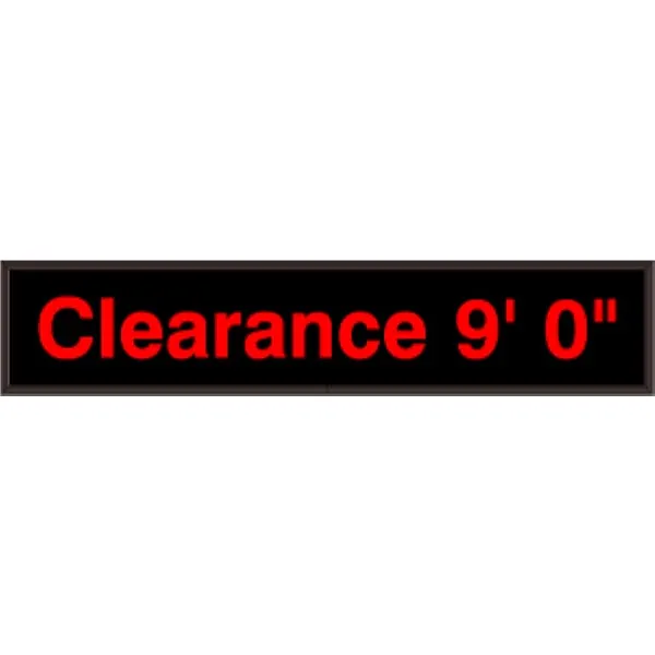 Signal-Tech 25933 PHX734R-C778/120-277VAC Clearance 9′ 0″ Outdoor Blank-out LED Backlit Sign
