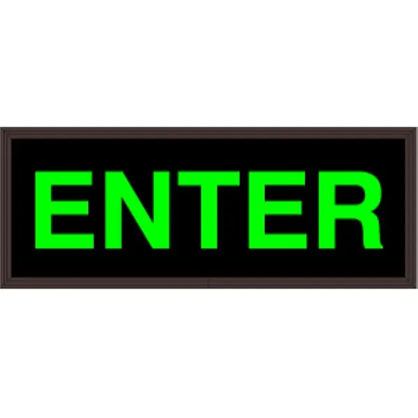 Signal-Tech 26064 PHX718G-185/120-277VAC ENTER Outdoor Blank-out LED Backlit Sign