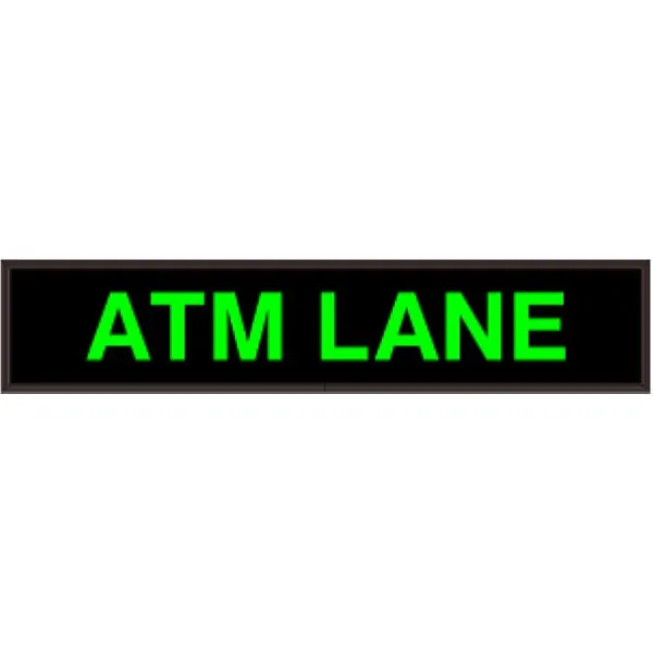 Signal-Tech 26623 PHX734G-121/120-277VAC ATM LANE Outdoor Blank-out LED Backlit Sign