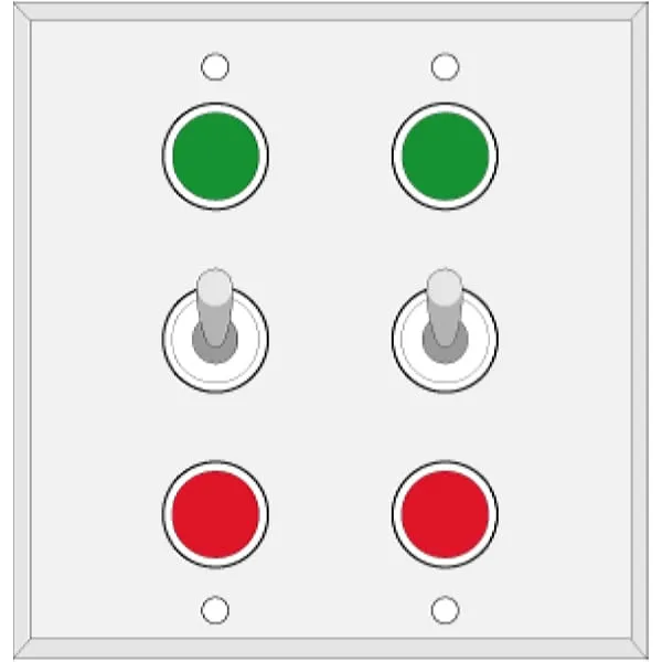Signal-Tech 28316 DG33 SPDT/24VDC Double Gang Switch (2-SPDT)