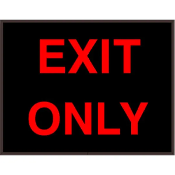 Signal-Tech 28681 PHX1418R-800/120-277VAC EXIT ONLY Outdoor Blank-out LED Backlit Sign