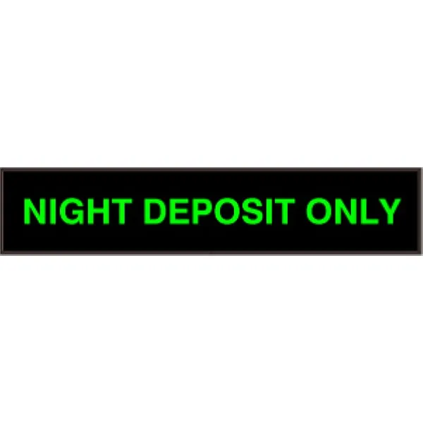 Signal-Tech 28765 PHX734G-E048/120-277VAC NIGHT DEPOSIT ONLY Outdoor Blank-out LED Backlit Sign