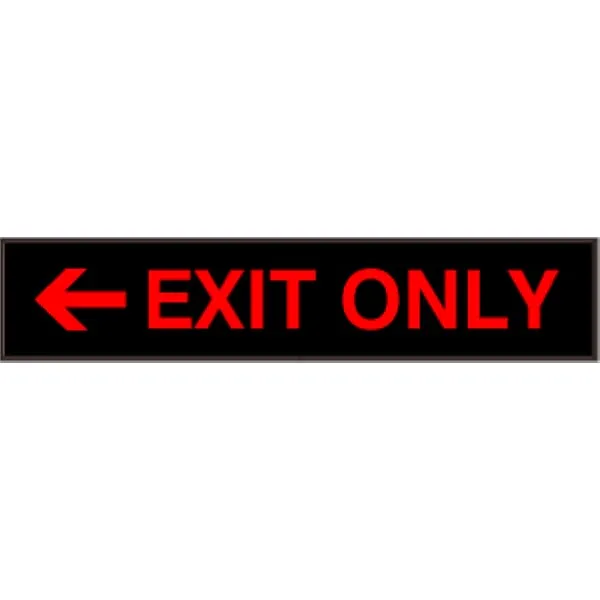 Signal-Tech 29369 PHX734R-H435/120-277VAC EXIT ONLY w/ Left Arrow Outdoor Blank-out LED Backlit Sign