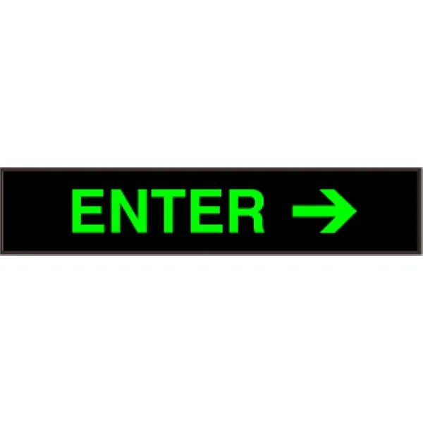 Signal-Tech 29371 PHX734G-B743/120-277VAC ENTER w/ Right Arrow Outdoor Blank-out LED Backlit Sign