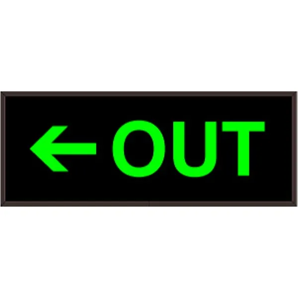 Signal-Tech 29372 PHX718G-G062/120-277VAC OUT w/ Left Arrow Outdoor Blank-out LED Backlit Sign