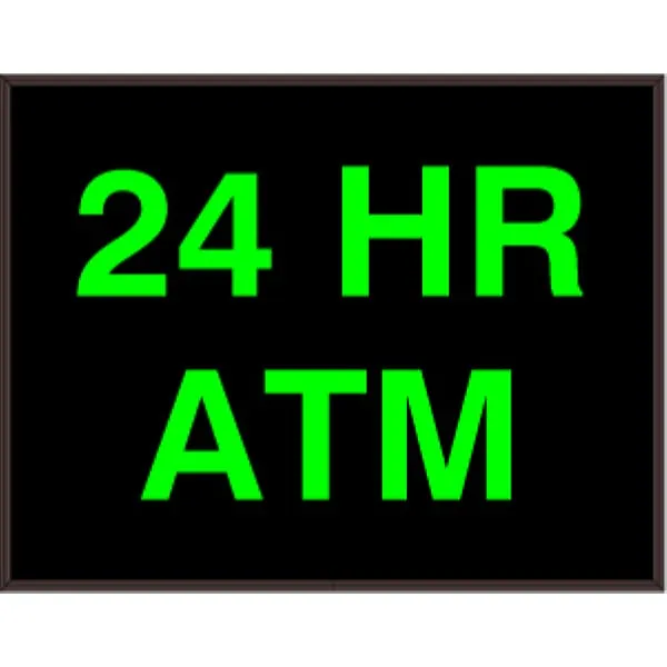Signal-Tech 29557 PHX1418G-165/120-277VAC 24 HR ATM Outdoor Blank-out LED Backlit Sign