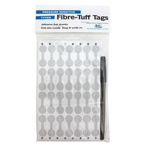 Fibre Tuff Tyvek Silver Adhesive Jewelry Tags 1/2 Inch by 1 3/8 Inch