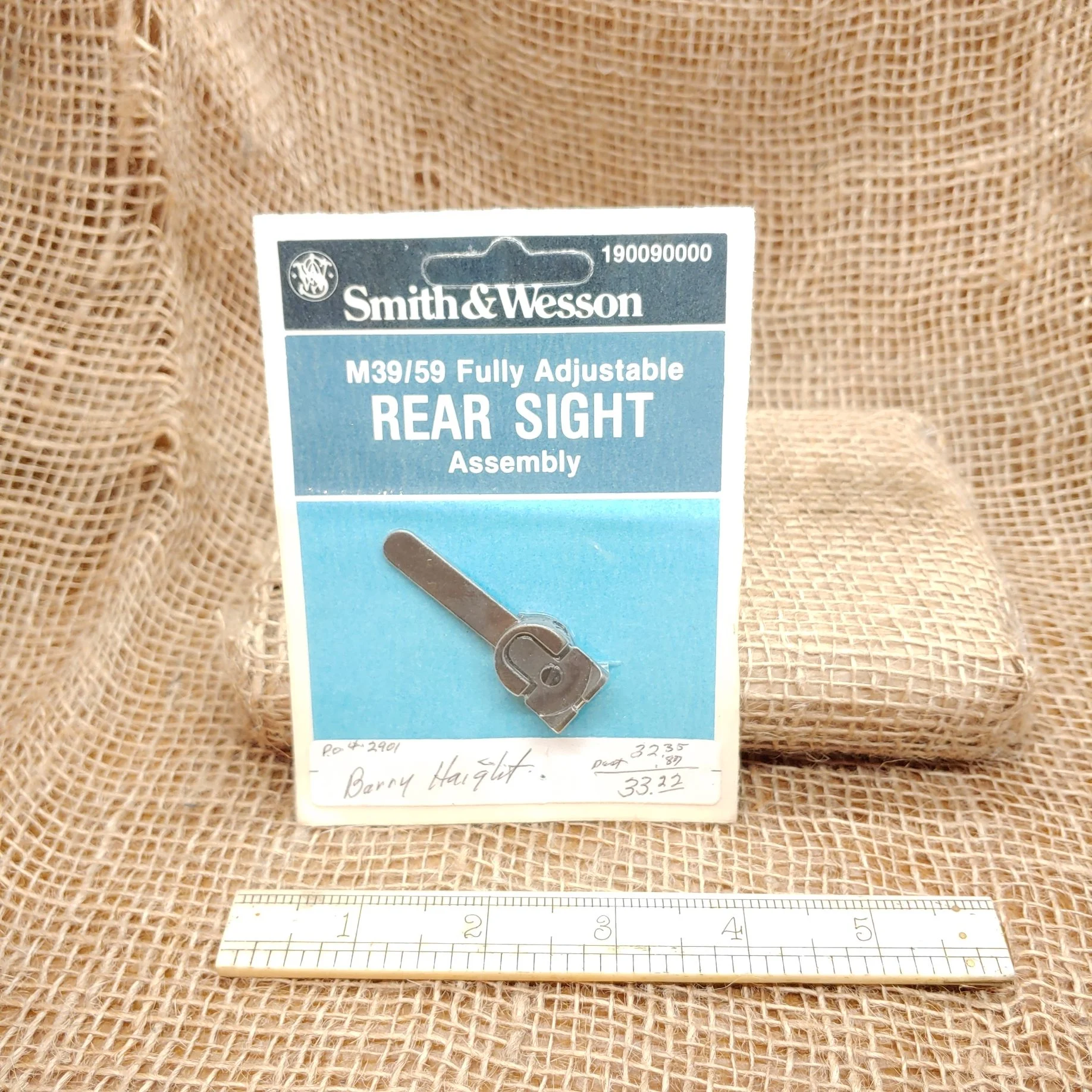 Smith & Wesson M39/59 Adjustable Rear Sight Assembly