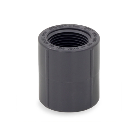 3/4" PVC (Sch 80) FIP x FIP Coupling
