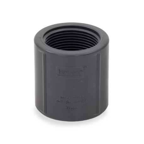1-1/4" PVC (Sch 80) FIP x FIP Coupling