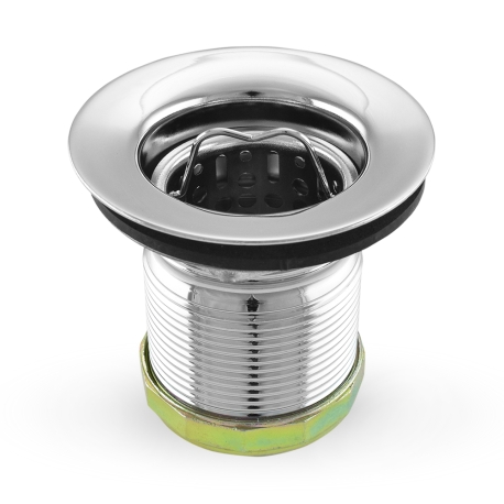 St. Steel Junior Deep Bar Sink Drain Strainer w/ Basket