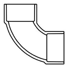 1-1/2" Schedule 80 PVC Sweep 90 Elbow 806-015S