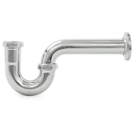 1-1/2" Brass Tubular P-Trap (incl. 1-1/4" Reducing Washer), 22GA, Chrome Plated
