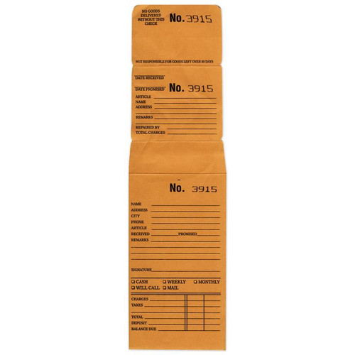 Triple Duty Watch and Jewelry Job Envelopes 3 x 5.75 Inches Manilla with Layaway Box of 100
