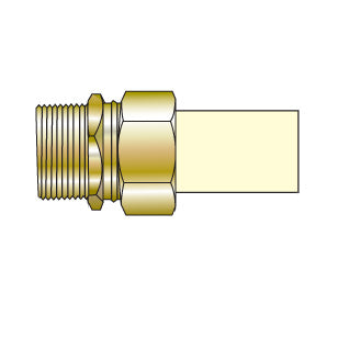 3/4" CTS CPVC Transition Union with Brass Male Thread TUM-007
