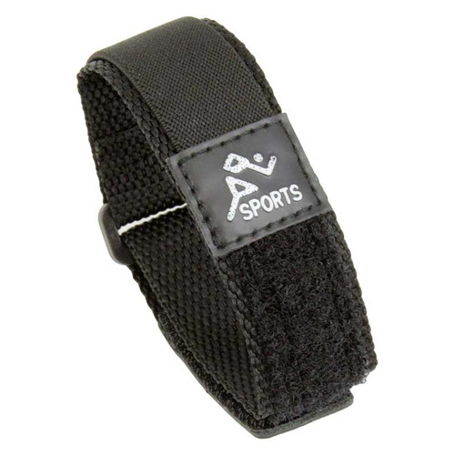 20mm Black Nylon And Leather Watch Strap Velcro Style Sport Band 11 1/2 Inch Length